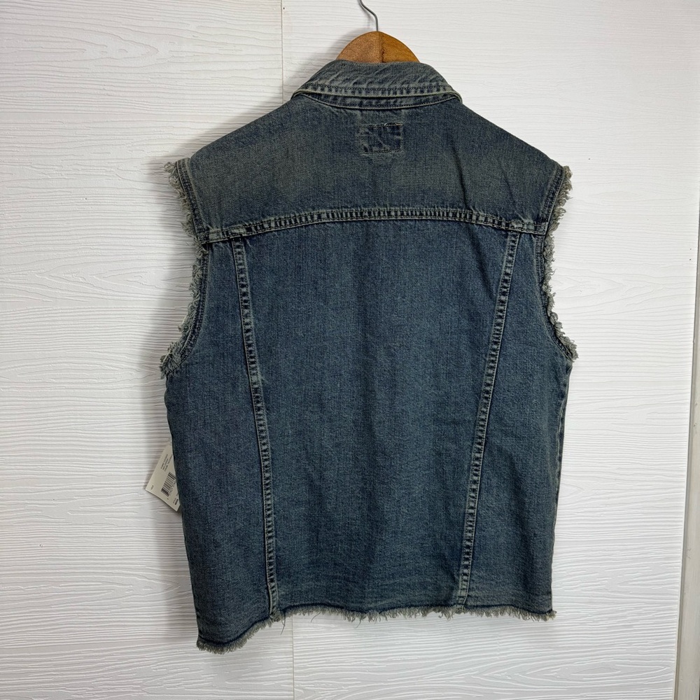 Vintage Calvin Klein Jeans Men's Dark Blue Denim Vest Dead Stock - Picture 12 of 13
